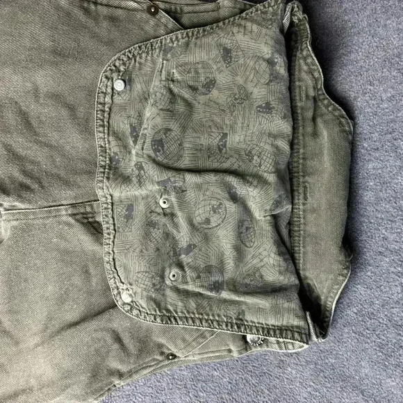 VTG Electric Kids 90s Kids Size 5 Overalls Army Green Combat Crew 100% Cotton - Picture 9 of 11
